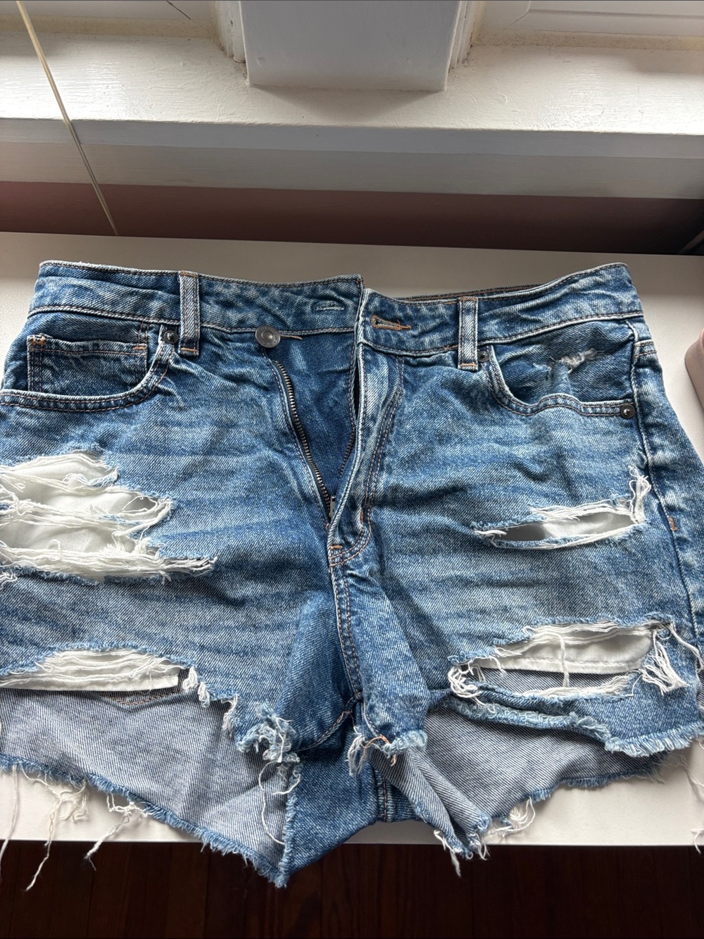 American Eagle Denim Mom Shorts